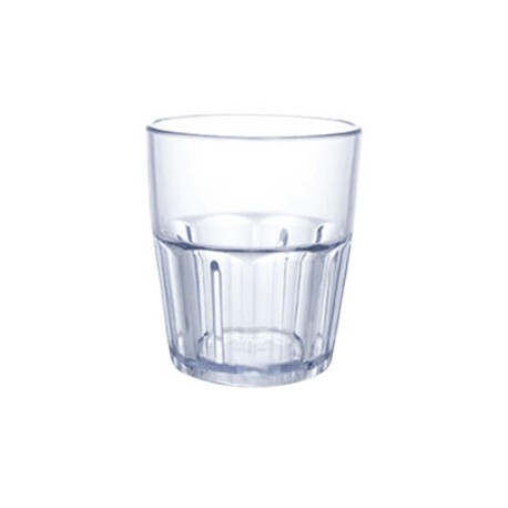 Vaso de plástico estireno, transparente de 9 oz.VATRA-9 CALEDONIA