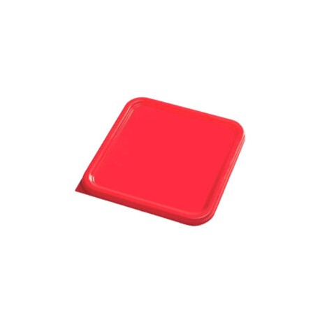 Tapa de polietileno, color roja para recipiente cuadrado de 6 y 8 qt.TAPECU-68R CALEDONIA