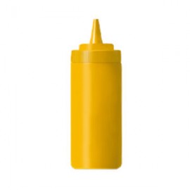 Recipiente para aderezo de polietileno, color amarillo 24 oz.RECAD-24A CALEDONIA