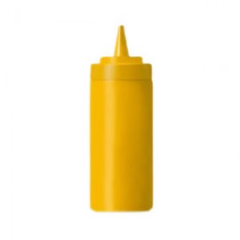 Recipiente para aderezo de polietileno, color amarillo 16 oz.RECAD-16A CALEDONIA