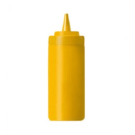 Recipiente para aderezo de polietileno, color amarillo 12 oz.RECAD-12A CALEDONIA