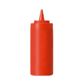 Recipiente para aderezo de polietileno, color rojo 12 oz.RECAD-12R CALEDONIA