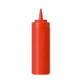 Recipiente para aderezo de polietileno, color rojo 8 oz.RECAD-8R CALEDONIA