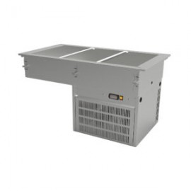Mesa fría con tina refrigerada para 3 enteros  DRFB-311-CU EDENOX
