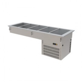 Mesa fría con tina refrigerada para 5 enteros  DRFB-511-CU EDENOX
